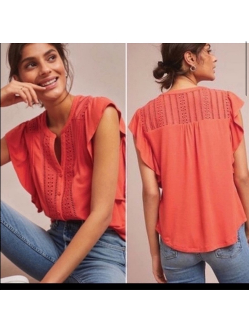 Maeve Kailana Flutter Sleeve Top
